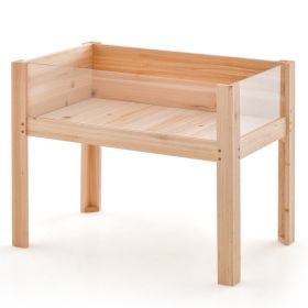 30/47 Inch Wooden Raised Garden Bed